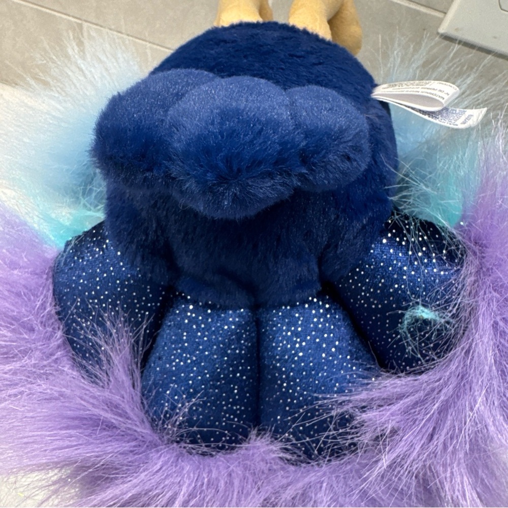 Aurora World Plush Peacock Toy with Blue and Teal Feathers 9” - Picture 6 of 9